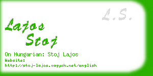 lajos stoj business card